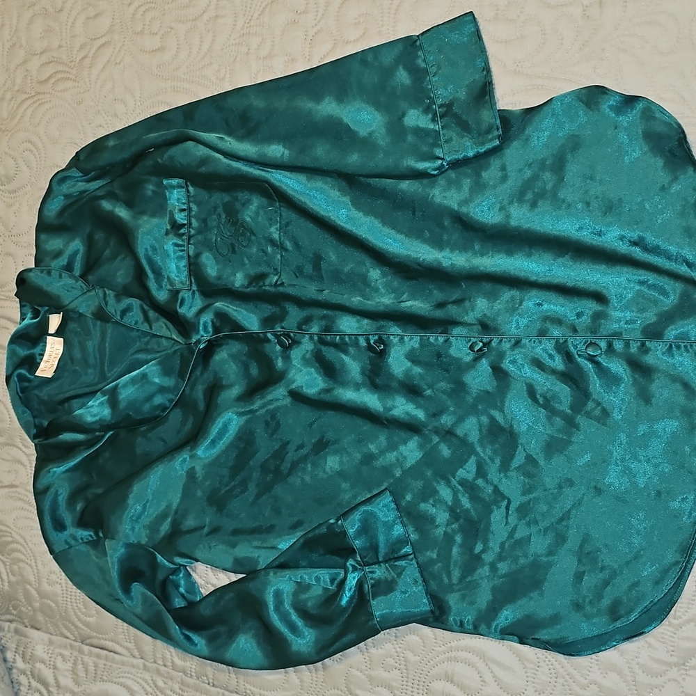 Victoria's Secret Green Satin Nightgown